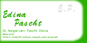 edina pascht business card